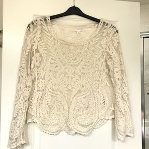 Lace long sleeve shirt